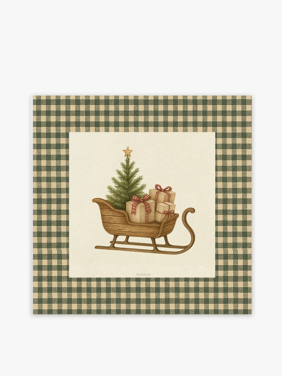 Mantel cuadrado Trineo