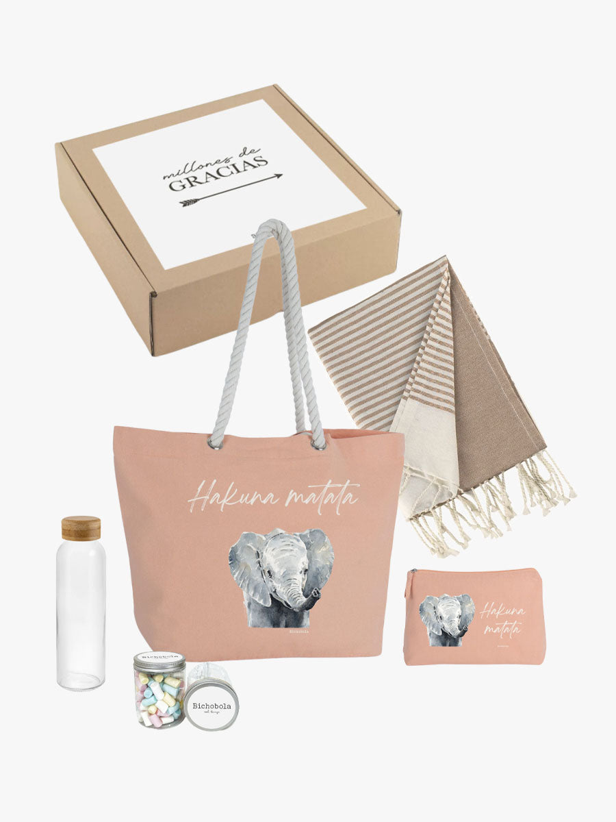 Caja Animales Beach Rosa