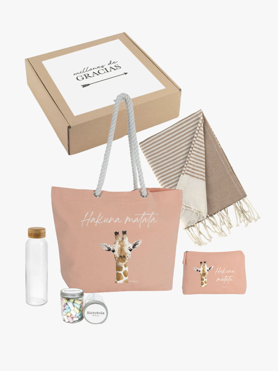 Caja Animales Beach Rosa