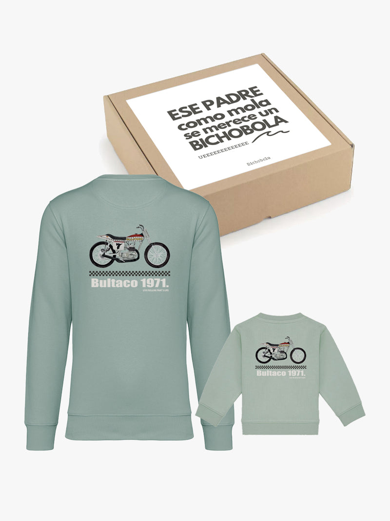 Caja Día del Padre Sudaderas Iguales Padre e Hijo Motos Aloe