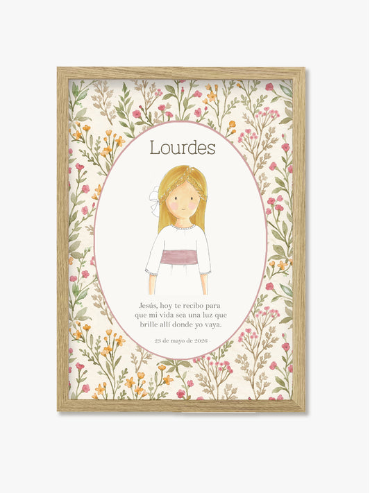 Cuadro Madera Comunión Primavera