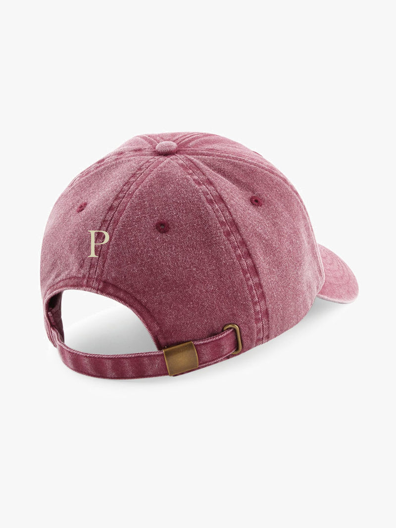 Gorra Bordada Trasera Burdeos
