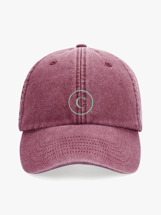 Gorra Bordada Círculo Burdeos