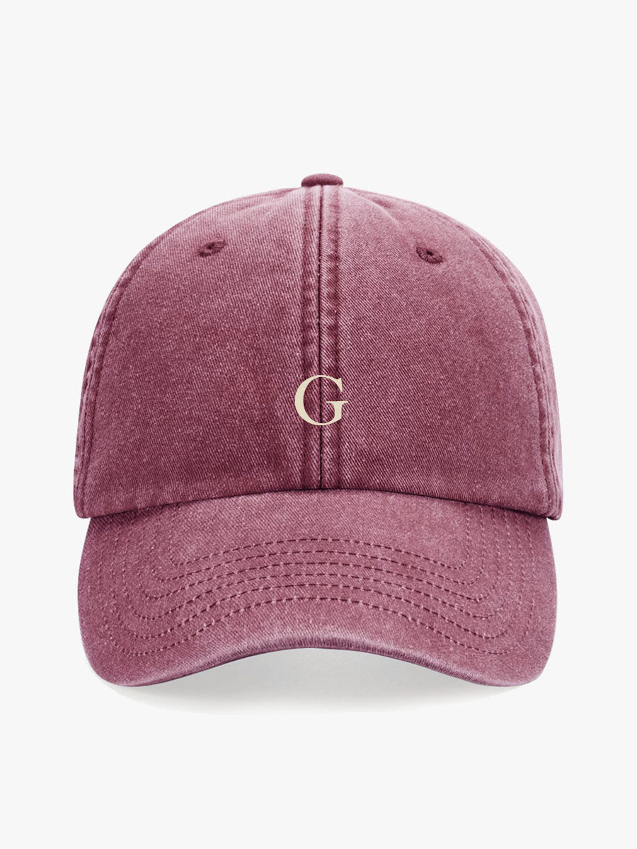 Gorra Bordada Iniciales Burdeos