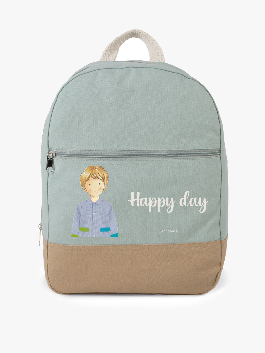 Mochila Tela Bicolor Colegios FEC