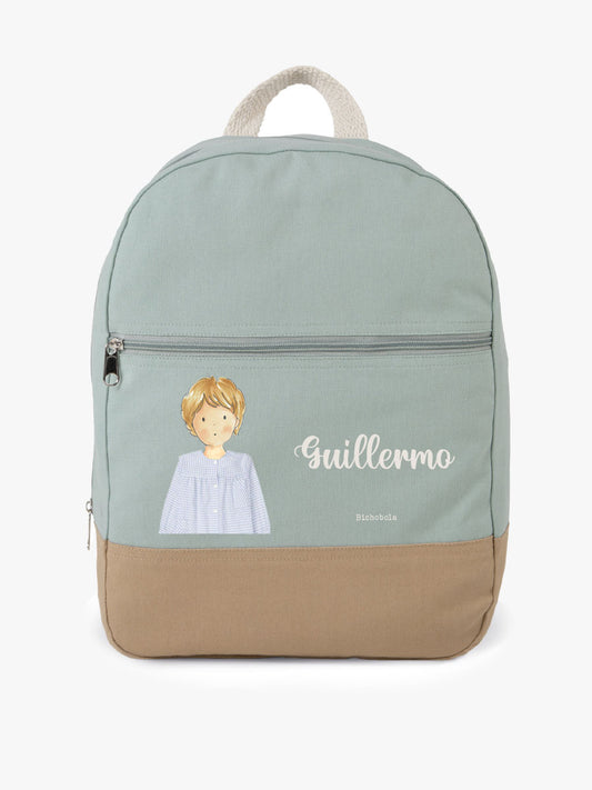 Mochila Tela Bicolor Colegio Arenales