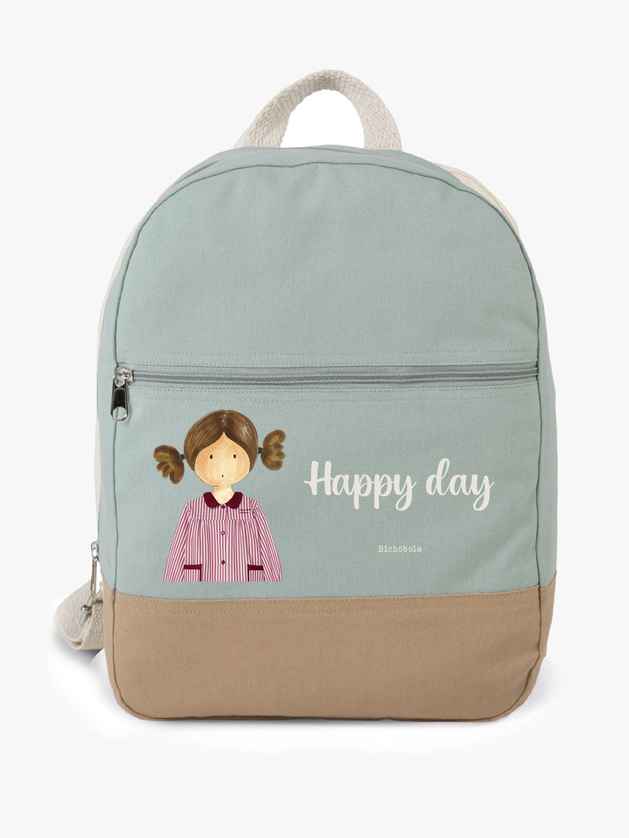 Mochila Tela Bicolor Colegio Santa María la Blanca