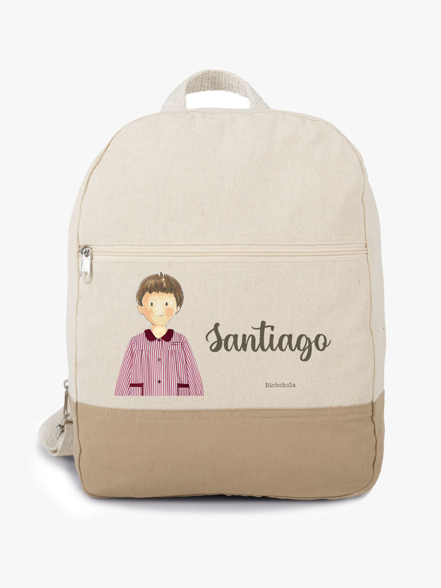 Mochila Tela Bicolor Colegio Santa María la Blanca