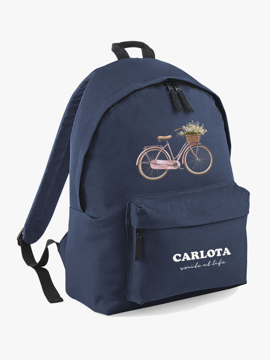 Mochila lona Bici Rosa