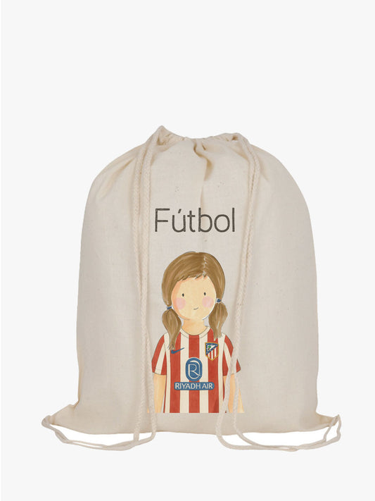 Mochila cordones Fútbol Atlético Madrid Niña