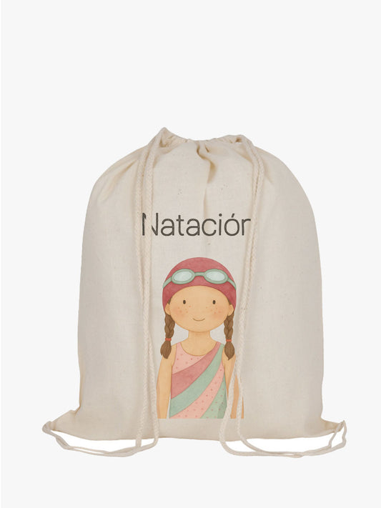 Mochila cordones Natación Niña