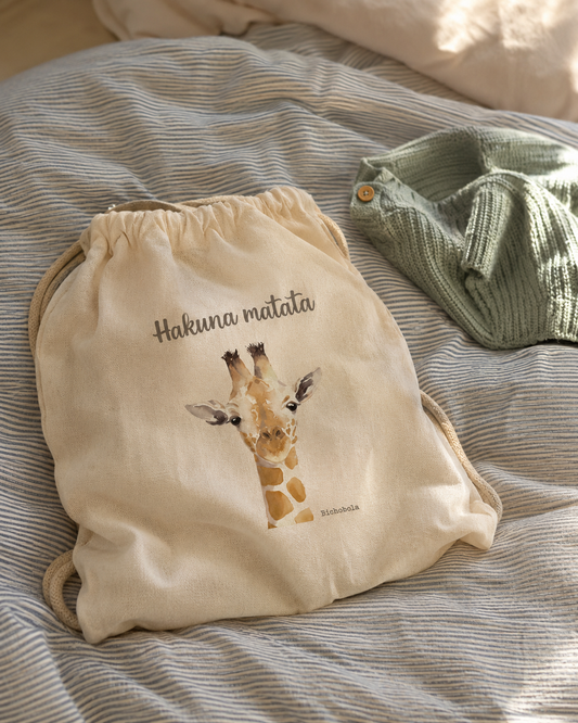 Mochila cordón Mini Jirafa