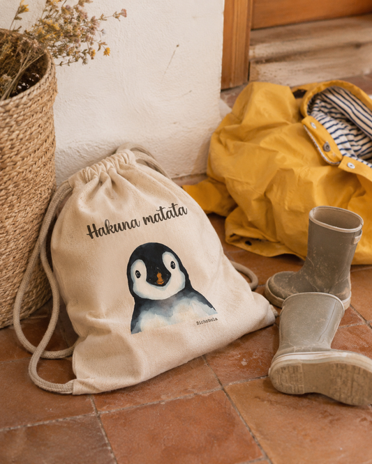 Mochila cordón Mini Pingüino
