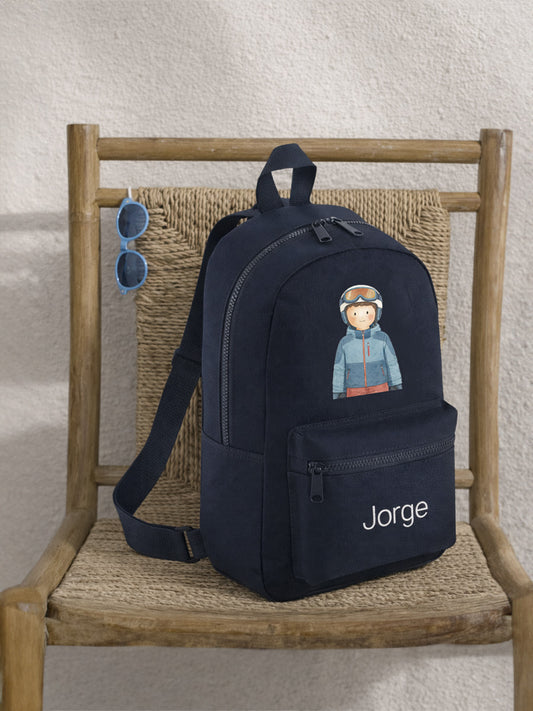 Mochila lona mini Esquí Niño