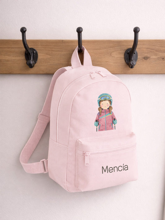 Mochila Lona Mini Esquí Niña