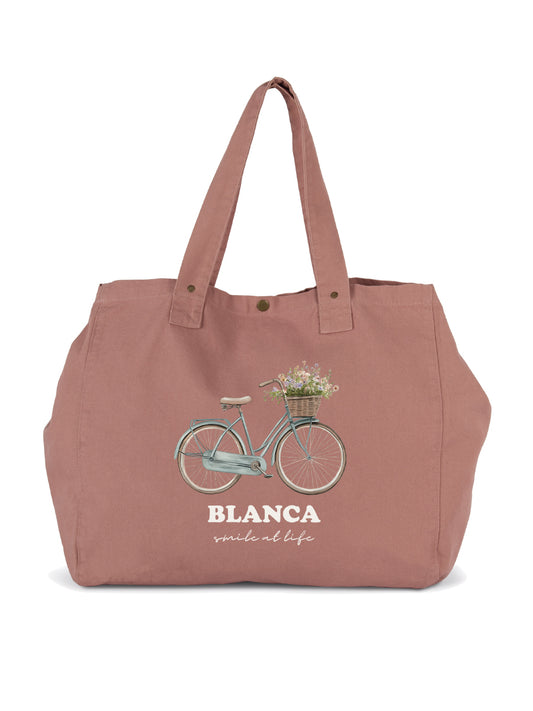Bolsa efecto lavado Bici Azul