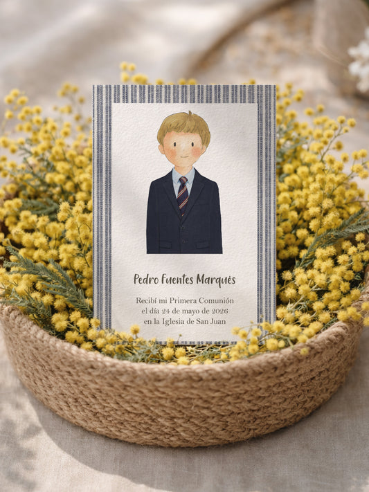 Recordatorio Comunión Oxford Azul