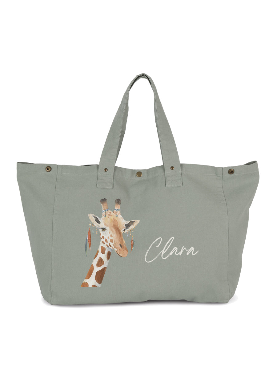 Bolsa Efecto Lavado Jirafa Hippy