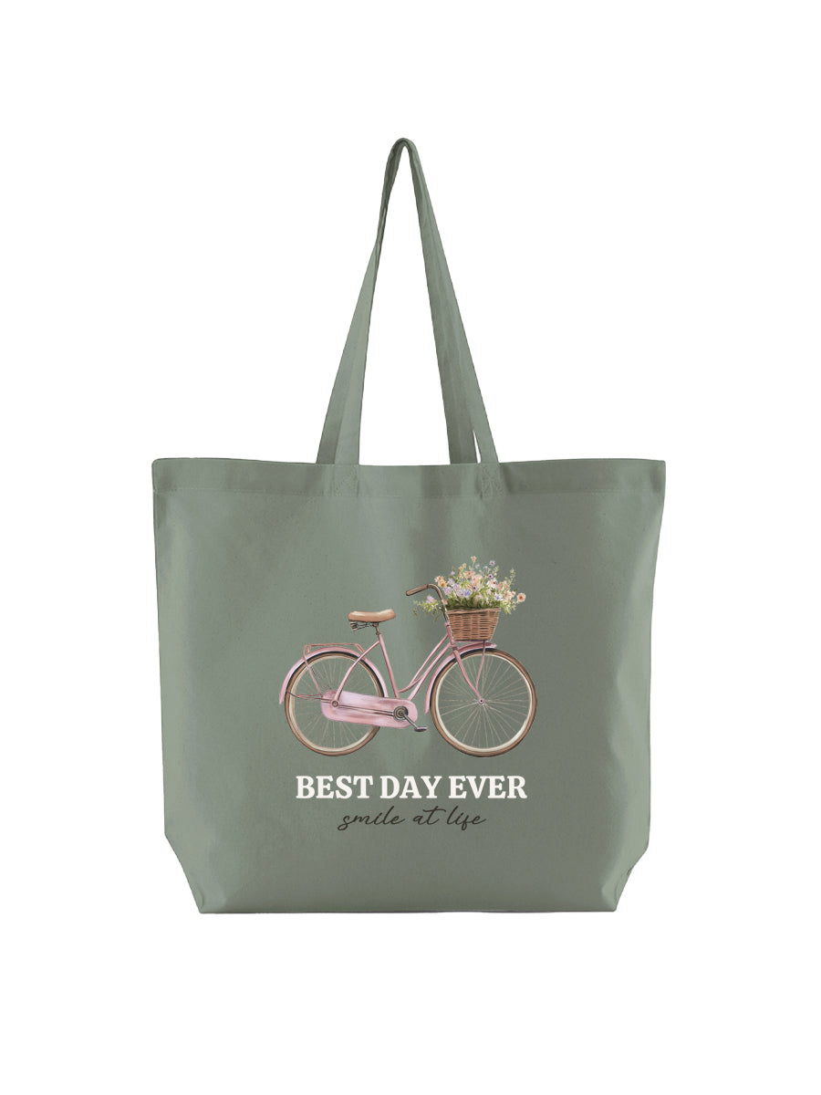Tote Bag Ligera Bici Rosa