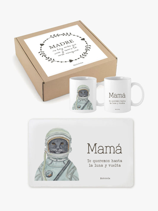 Caja Desayuno Madre Gata Astronauta