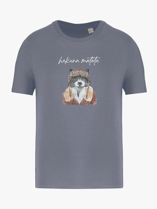 Camiseta Adulto Gato Aviador