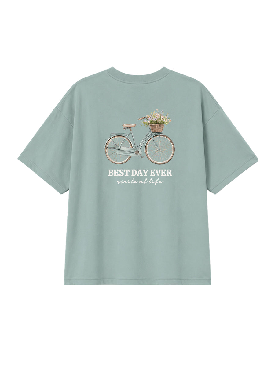 Camiseta Mujer Bici Azul