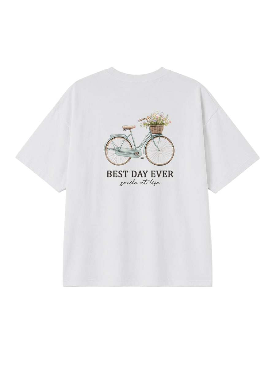 Camiseta Mujer Bici Azul