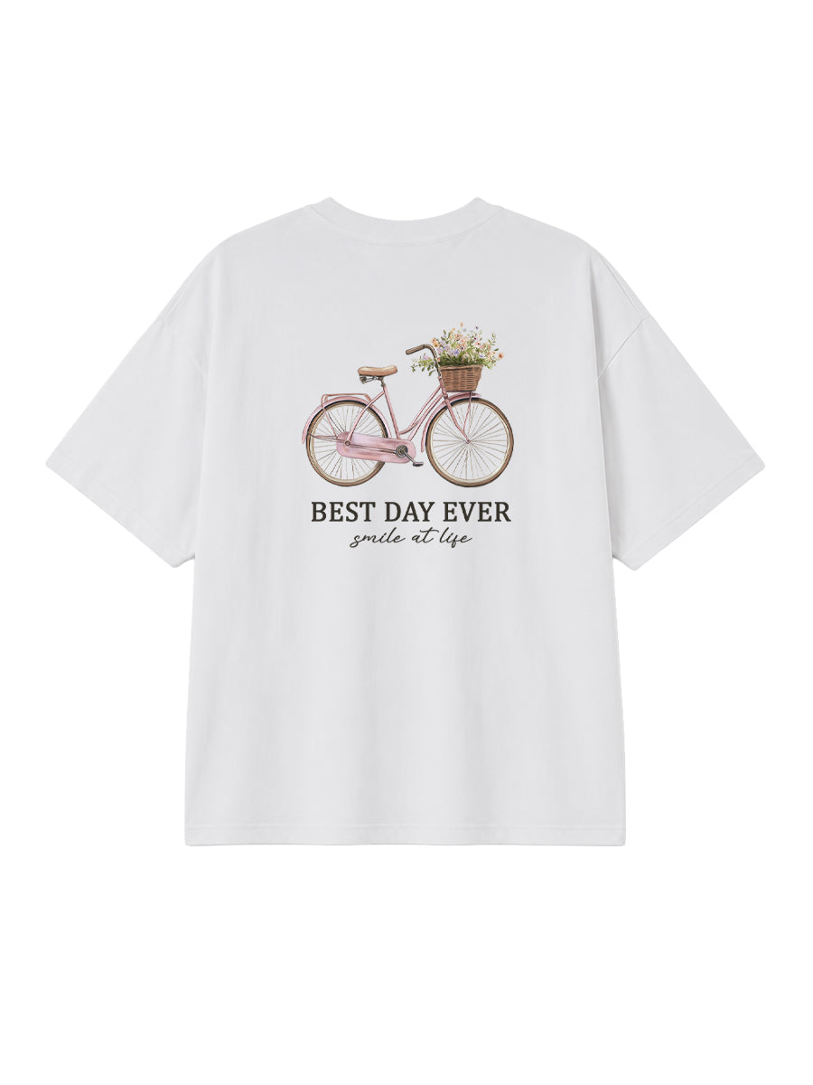 Camiseta Mujer Bici Rosa