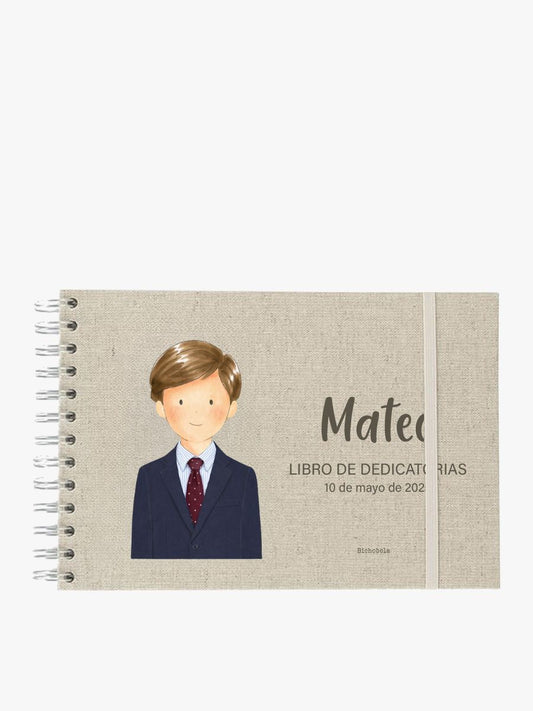 Libro Dedicatorias Comunión Luis