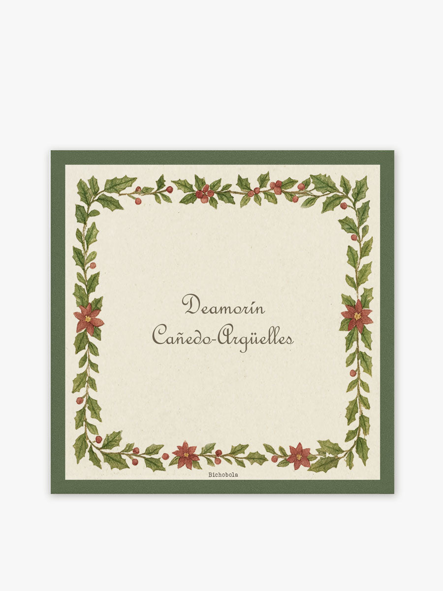 Mantel Apellidos Guirnalda verde