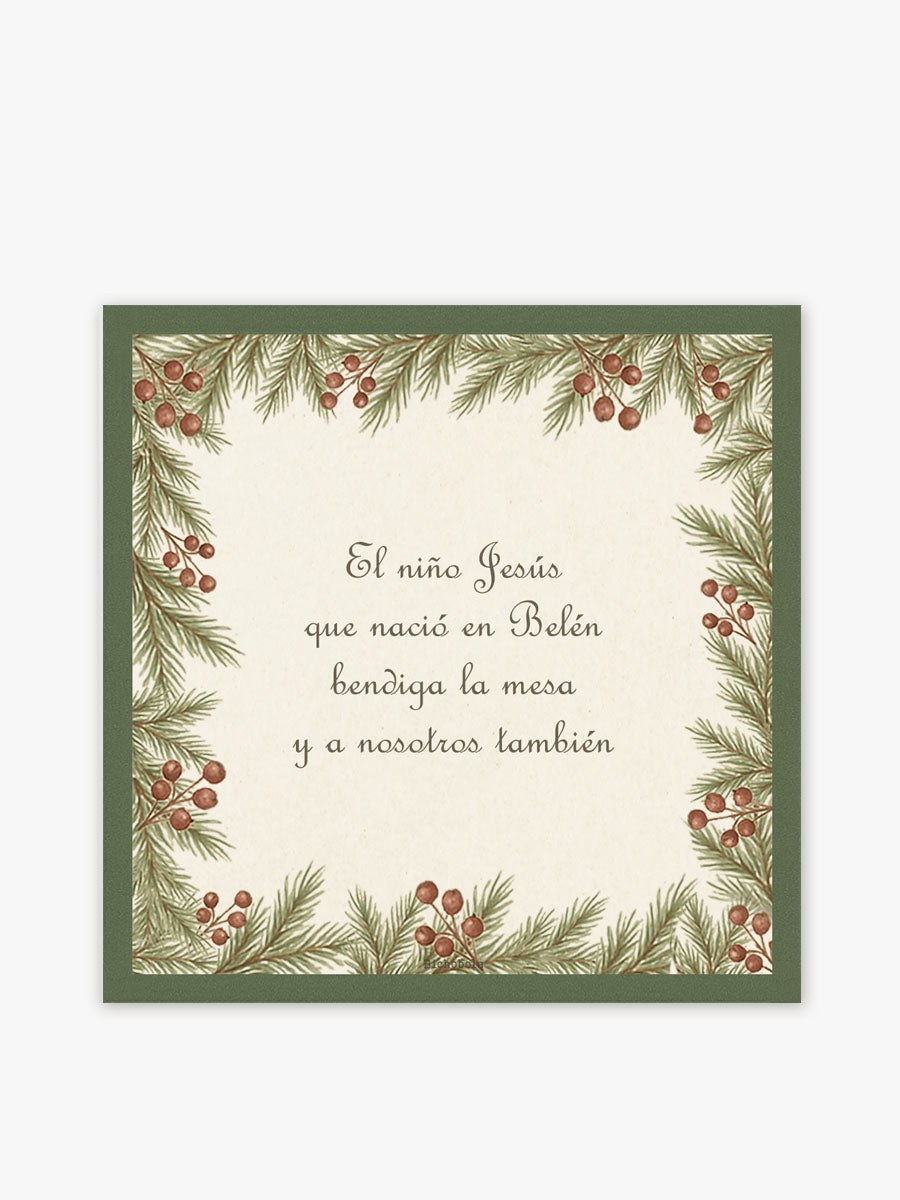 Mantel Bendición Ramas Verde