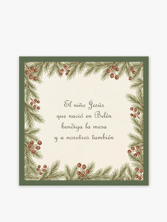 Mantel Bendición Ramas Verde