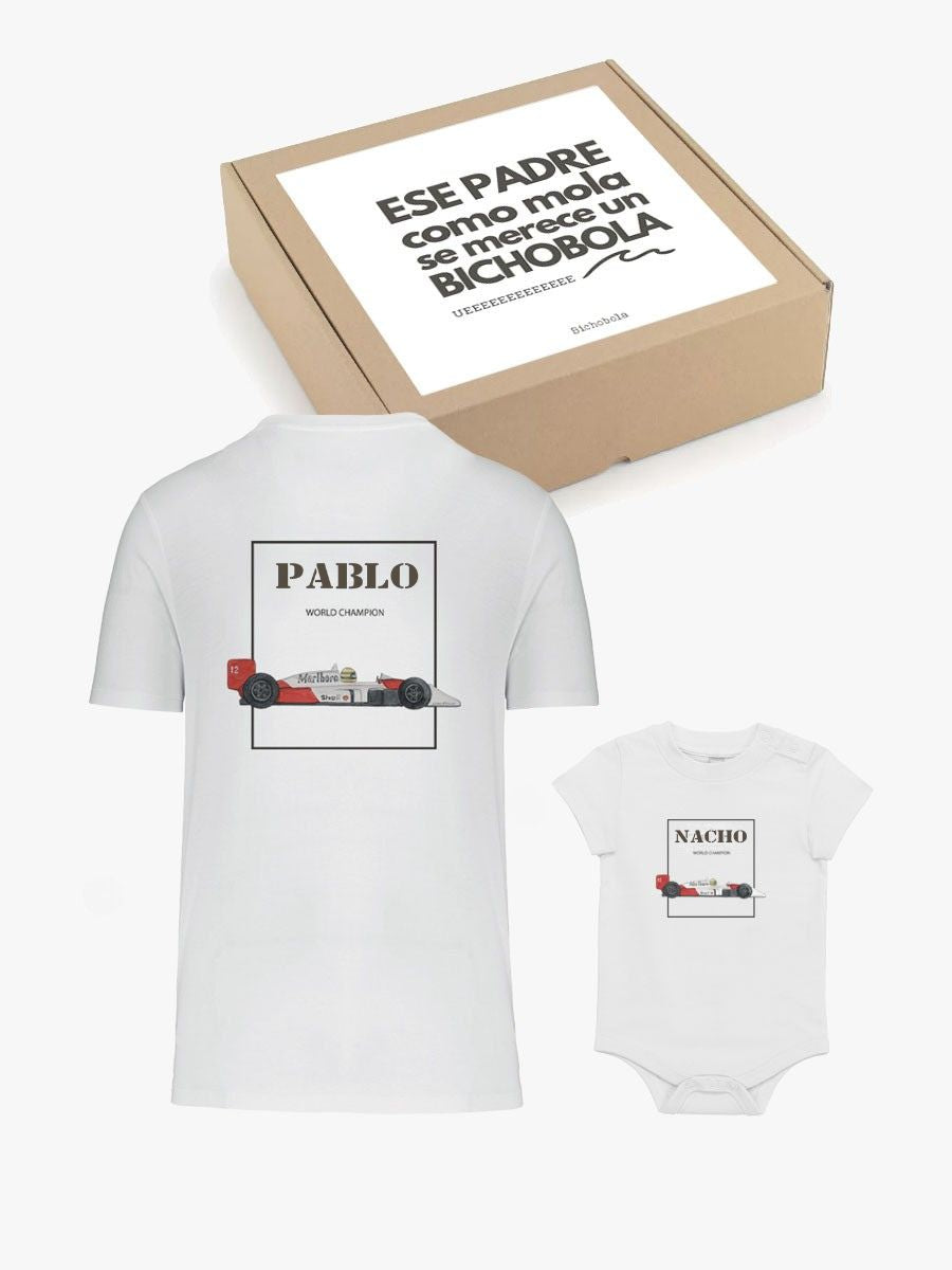 Pack Día del Padre New Daddy Camiseta y Body Coches