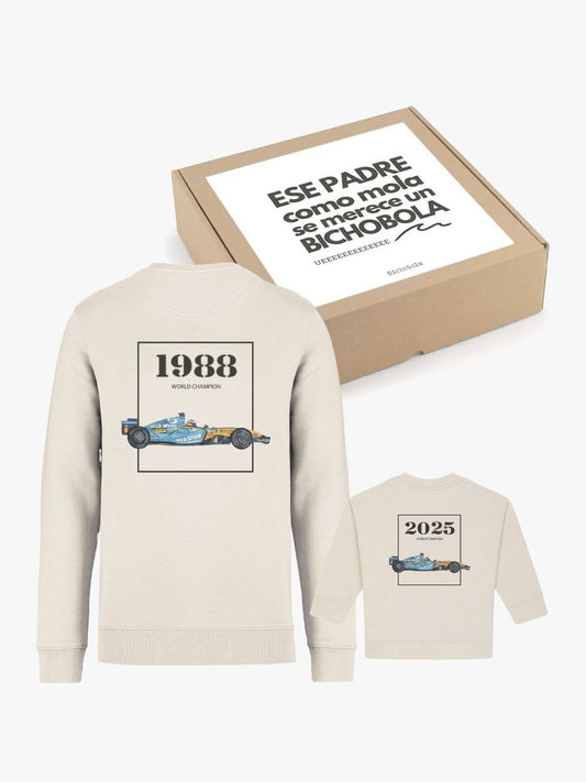 Pack Día del Padre Sudaderas Iguales Padre e Hijo Coches