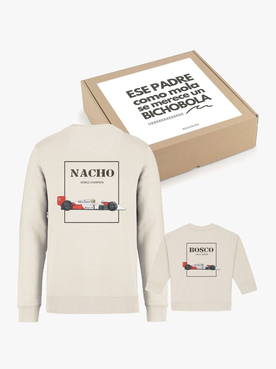 Pack Día del Padre Sudaderas Iguales Padre e Hijo Coches