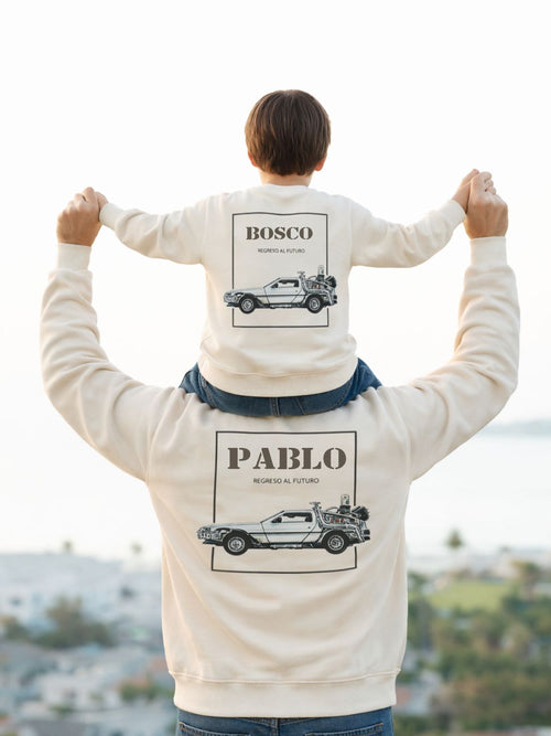 Caja Sudaderas Iguales Padre e Hijo DeLorean
