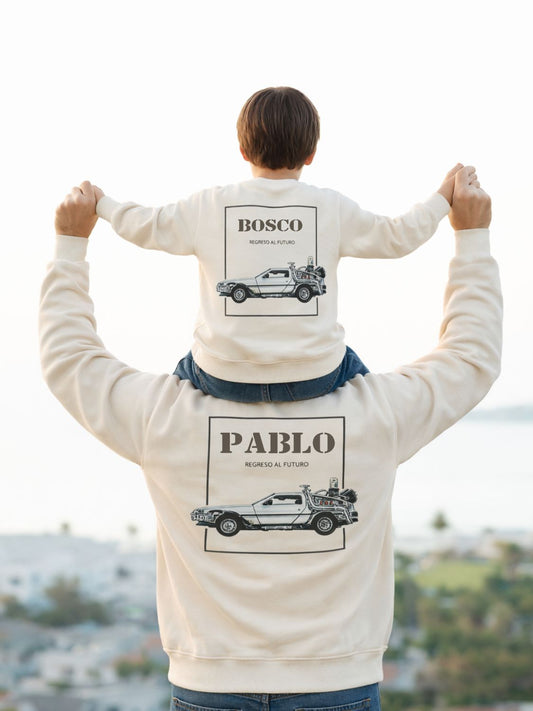 Caja Sudaderas Iguales Padre e Hijo DeLorean