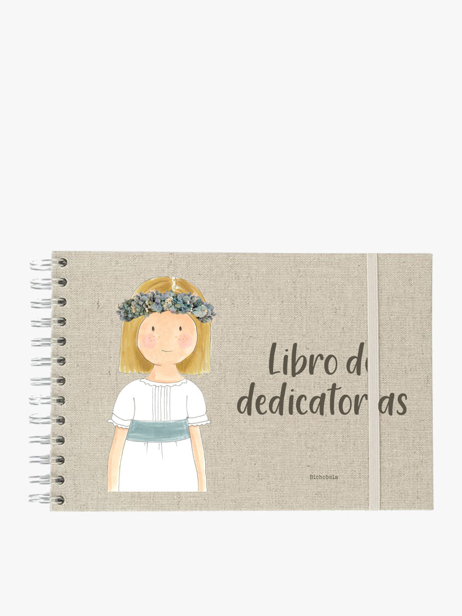 libro dedicatorias comunion con diseño amelia