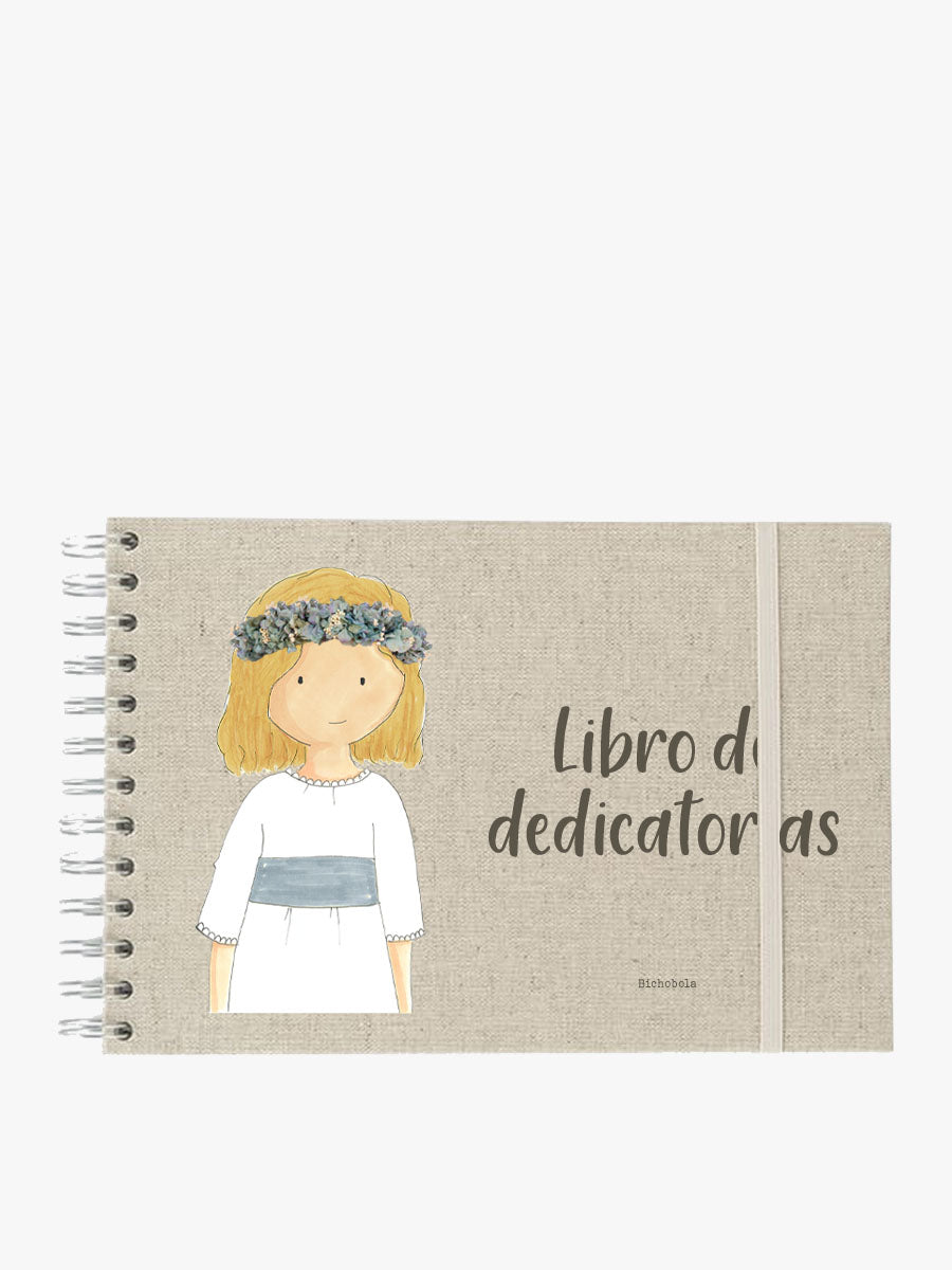 Libro dedicatorias comunión Celia diseño Francia personalizable con nombre