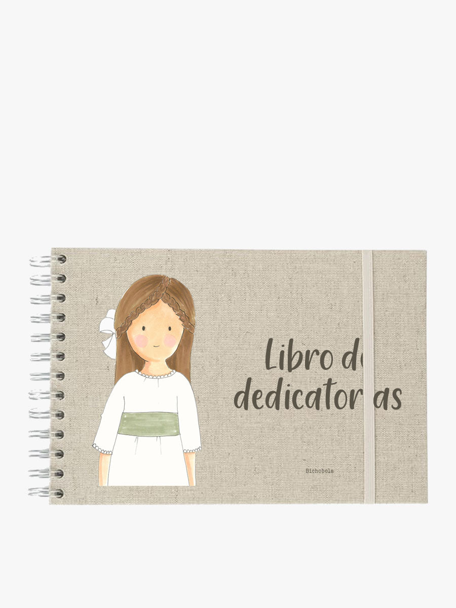 Libro de dedicatorias Primera Comunión personalizable con nombre y fecha