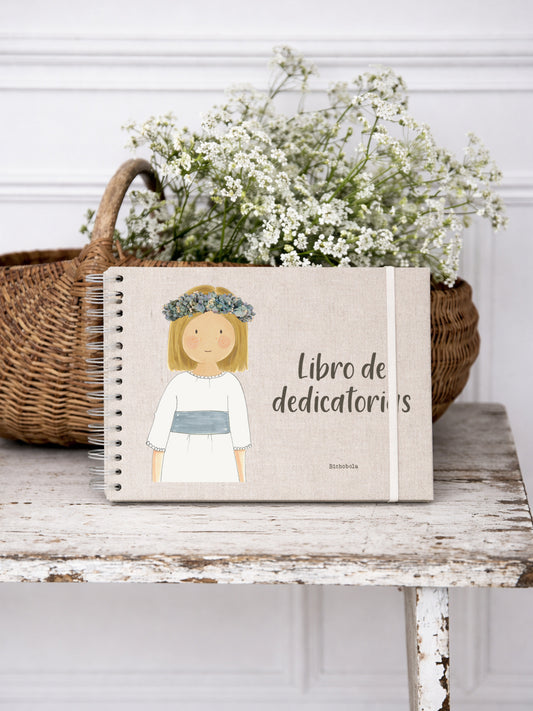 Libro de dedicatorias Primera Comunión personalizable con nombre diseño Amelia Francia
