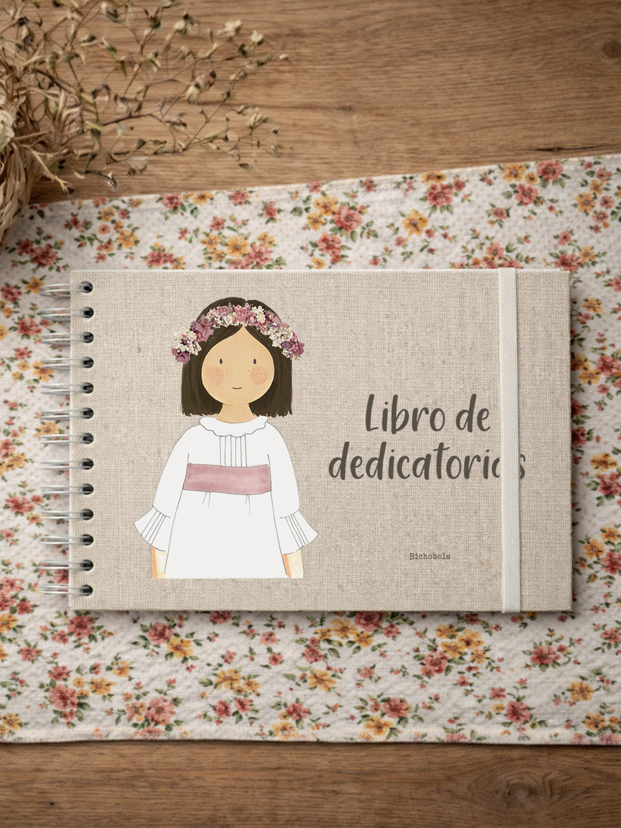 Libro de dedicatorias Primera Comunión personalizable con nombre diseño Amelia Londres