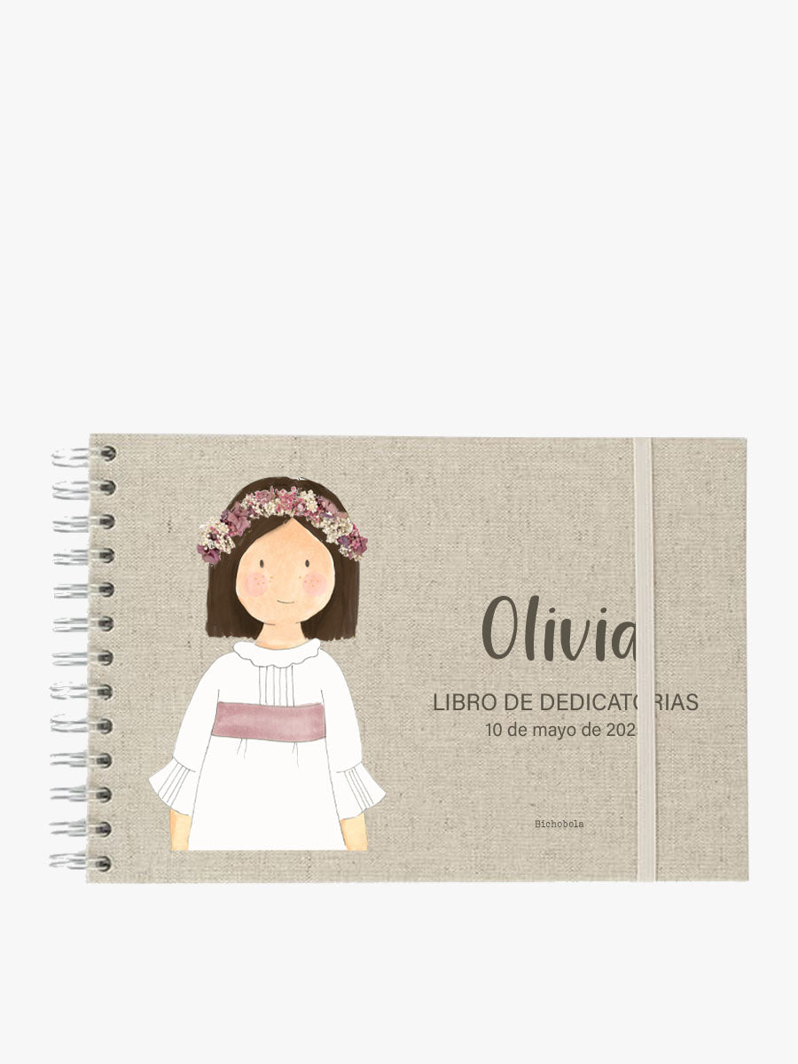 Libro de dedicatorias Primera Comunión personalizable con diseño Londres
