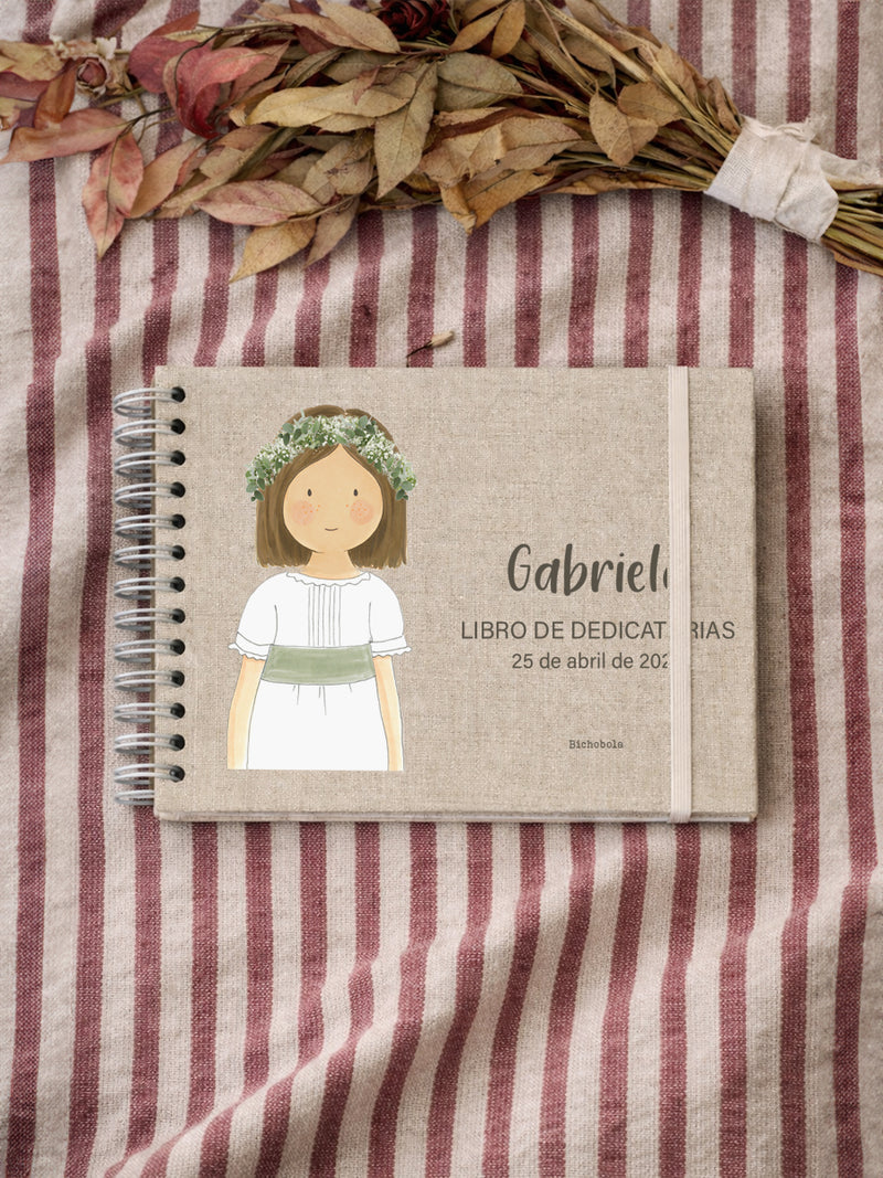 Libro Dedicatorias Comunión Amelia Sencillo