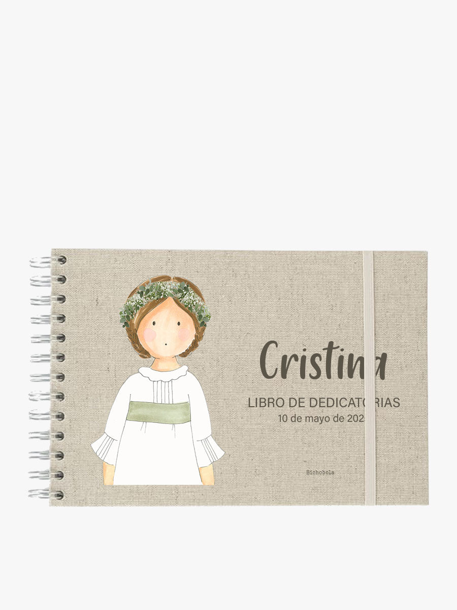 Libro de dedicatorias Primera Comunión personalizable con nombre

