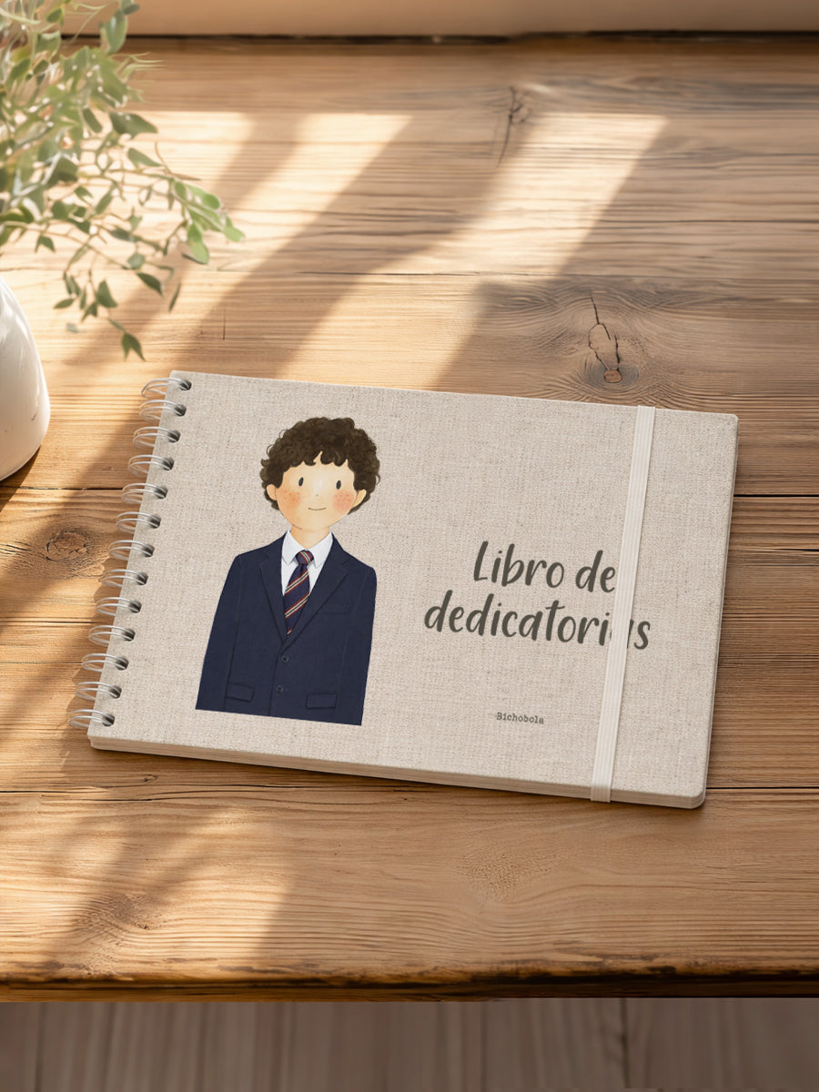 Libro de dedicatorias Primera Comunión personalizable con nombre niño
