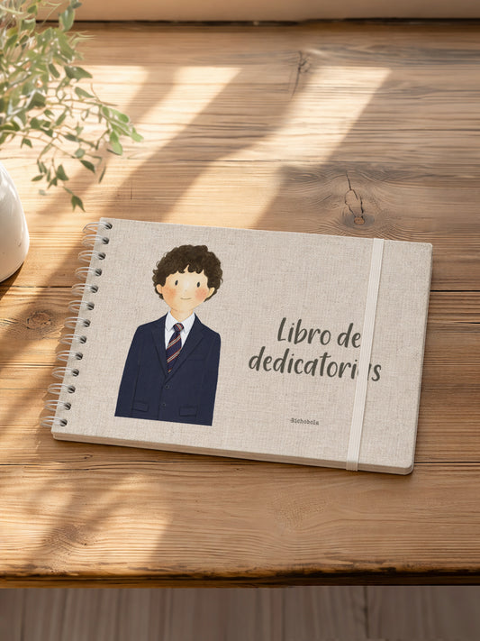 Libro de dedicatorias Primera Comunión personalizable con nombre niño
