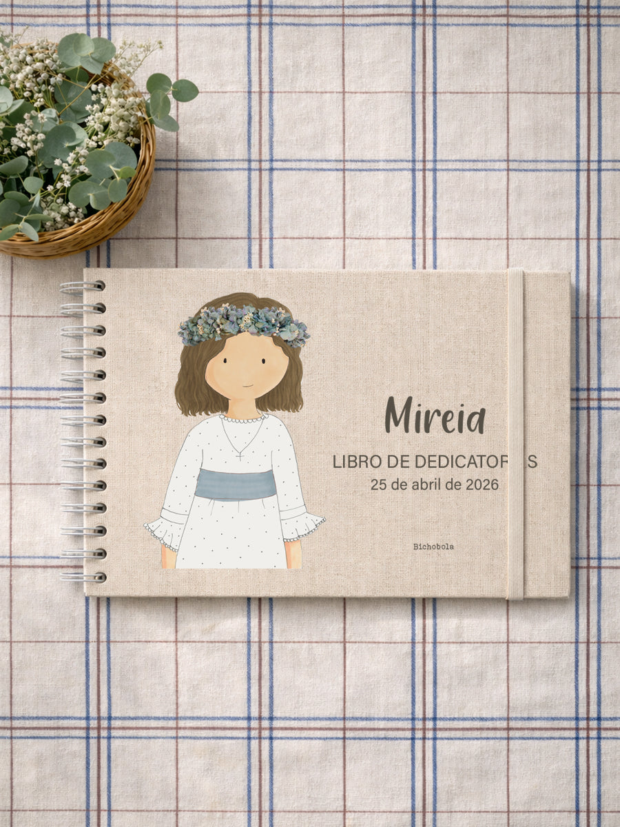Libro Dedicatorias Comunión Celia Plumeti