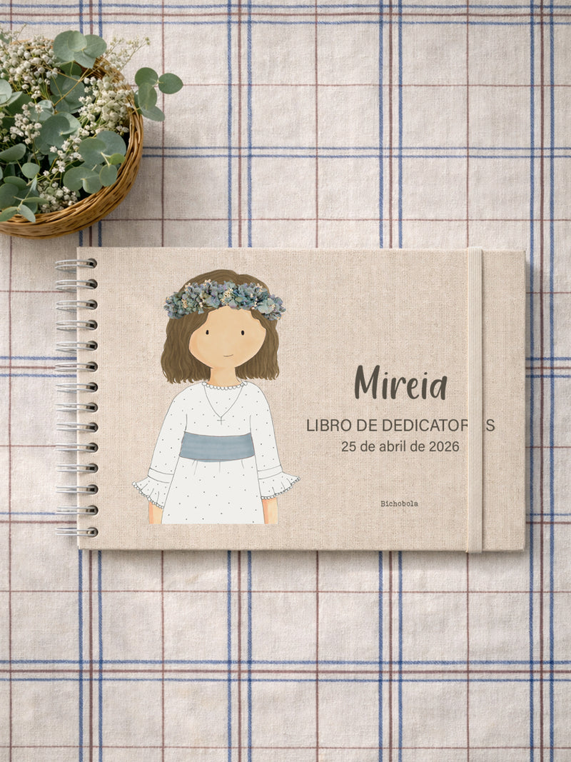Libro Dedicatorias Comunión Celia Plumeti