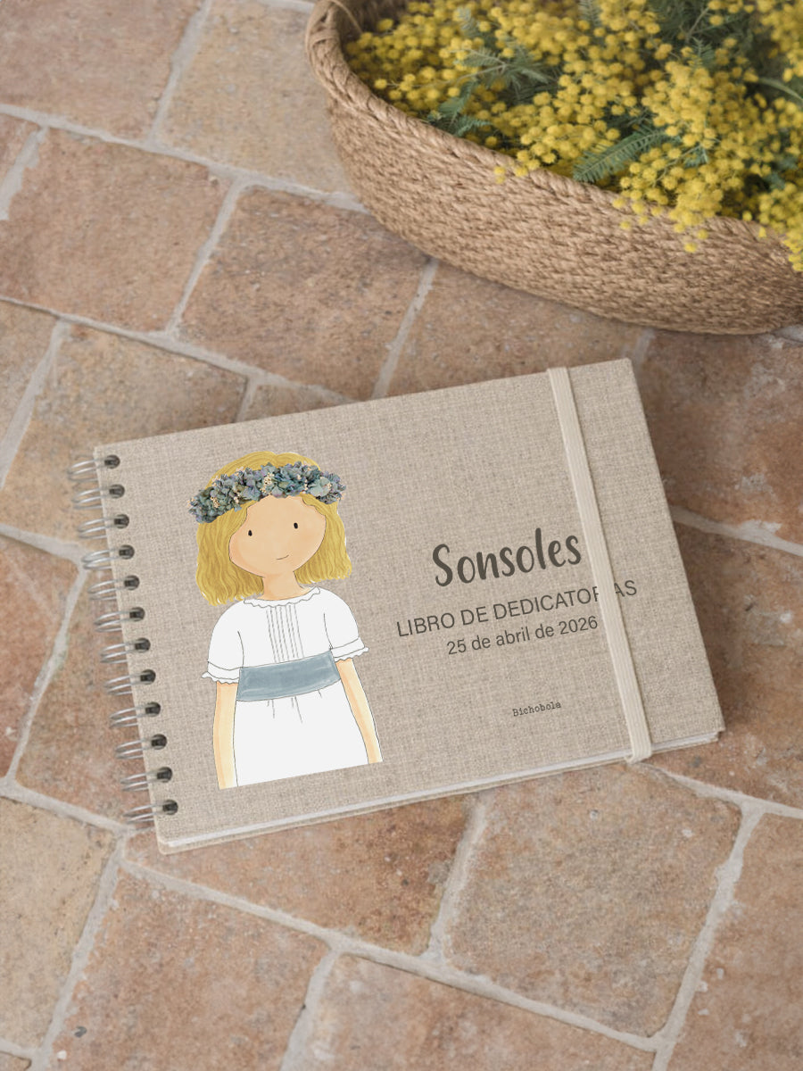 Libro Dedicatorias Comunión Celia Sencillo